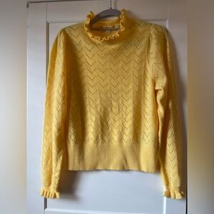 J. Crew Yellow Cowl Neck Sweater